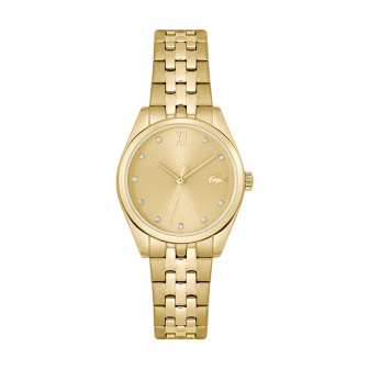 Lacoste - Montre Femme - Tuilerie - Cadran doré - Bracelet Acier doré - Ref 2001303