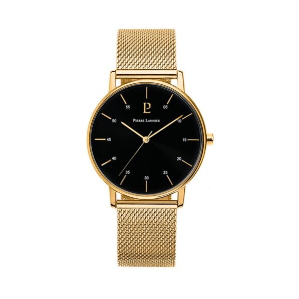 Pierre Lannier - Montre Homme - Cityline - Boitier et Bracelet Métal Doré - Ref 200G032