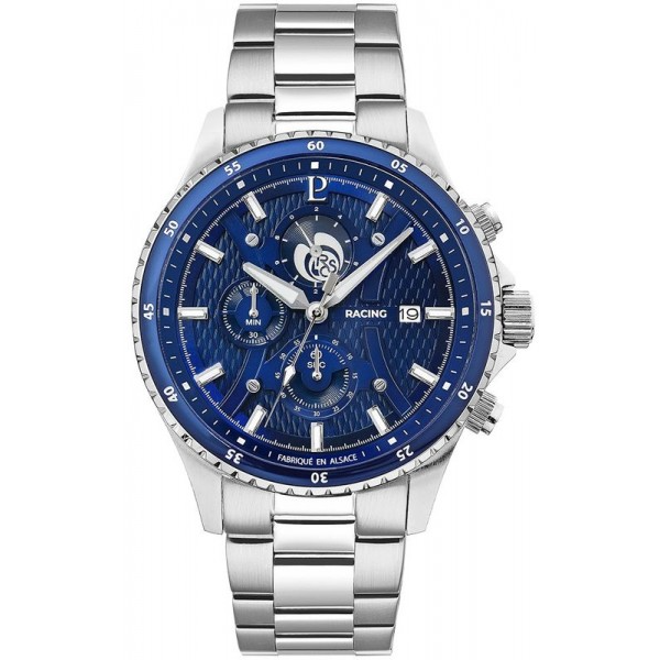 Pierre Lannier - Montre Homme - Cadran Bleu - Bracelet acier argenté - Ref 462B169