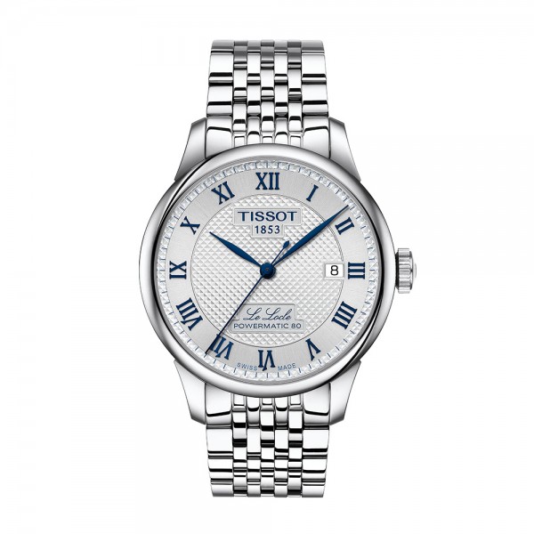 Montre Homme Tissot Le Locle gris bracelet cuir - Réf. T0064071103303