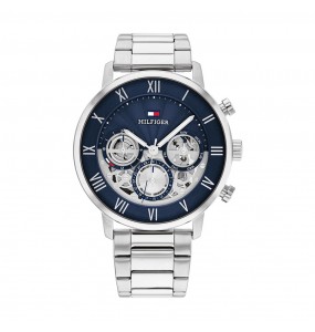 Tommy Hilfiger - Montre Homme - Legend - Multifonction - Cadran Bleu - Bracelet Acier - Ref 1710569