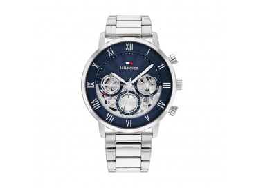 Tommy Hilfiger - Montre Homme - Legend - Multifonction - Cadran Bleu - Bracelet Acier - Ref 1710569