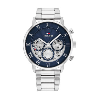 Tommy Hilfiger - Montre Homme - Legend - Multifonction - Cadran Bleu - Bracelet Acier - Ref 1710569