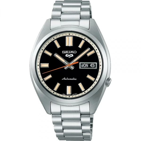 Seiko - Montre Homme Seiko 5 Automatique - Cadran noir - Bracelet acier - Ref SRPK89K1