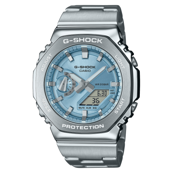 Casio - Montre Homme G-Shock acier argenté - Ref GM-2110D-2AER