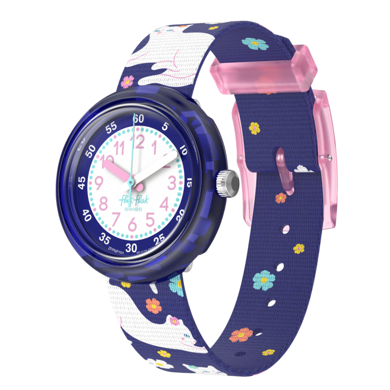 FlikFlak - Montre Junior Fancy Cat bleue avec bracelet en textile - Ref FPNP164