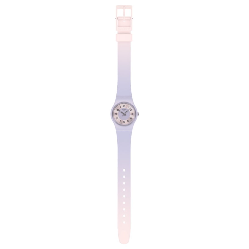 Swatch - Montre Femme Lilac Lightness grise avec bracelet en silicone violet - Ref LV121