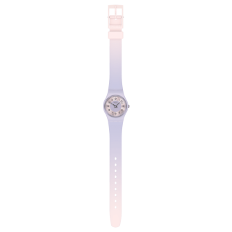 Swatch - Montre Femme Lilac Lightness grise avec bracelet en silicone violet - Ref LV121