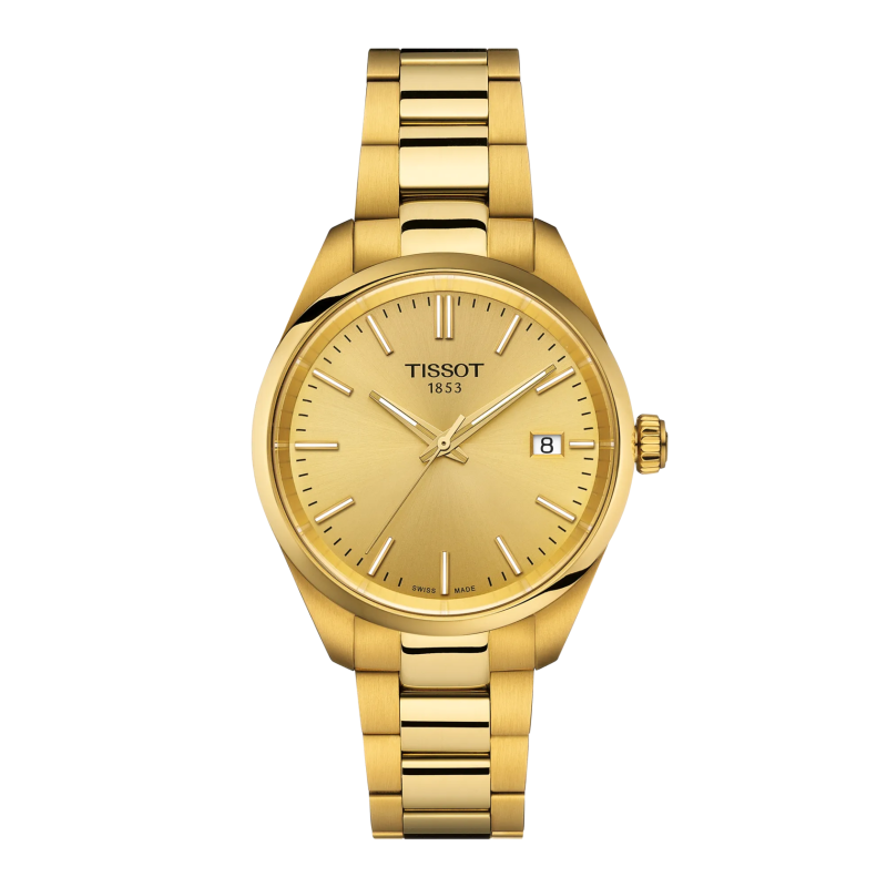 Montre Femme Tissot PR100 doré bracelet acier PVD - Réf. T1502103302100