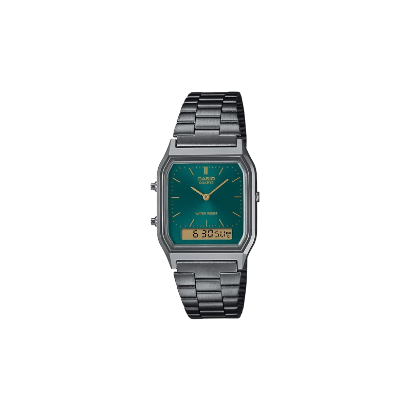CASIO - Montre Mixte Vintage Dual Time - Ref AQ-230EGG-3AEF