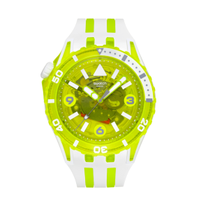 SWATCH - Montre Mixte Egg Yolk - Ref SSCU09J100