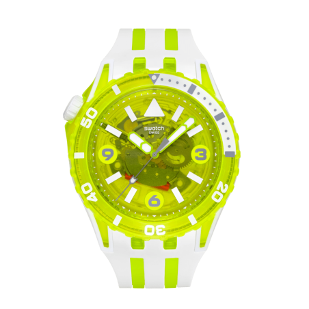 SWATCH - Montre Mixte Egg Yolk - Ref SSCU09J100