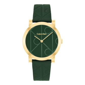 Calvin Klein Montre Femme CK Monogram vert - Ref 25100129